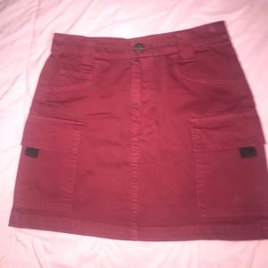 Maroon red brand new forever 21 mini skirt